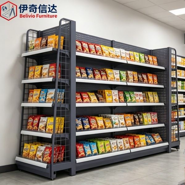 Heavy Duty Shop Shelves - Convenience Store Snack & Food Product Display